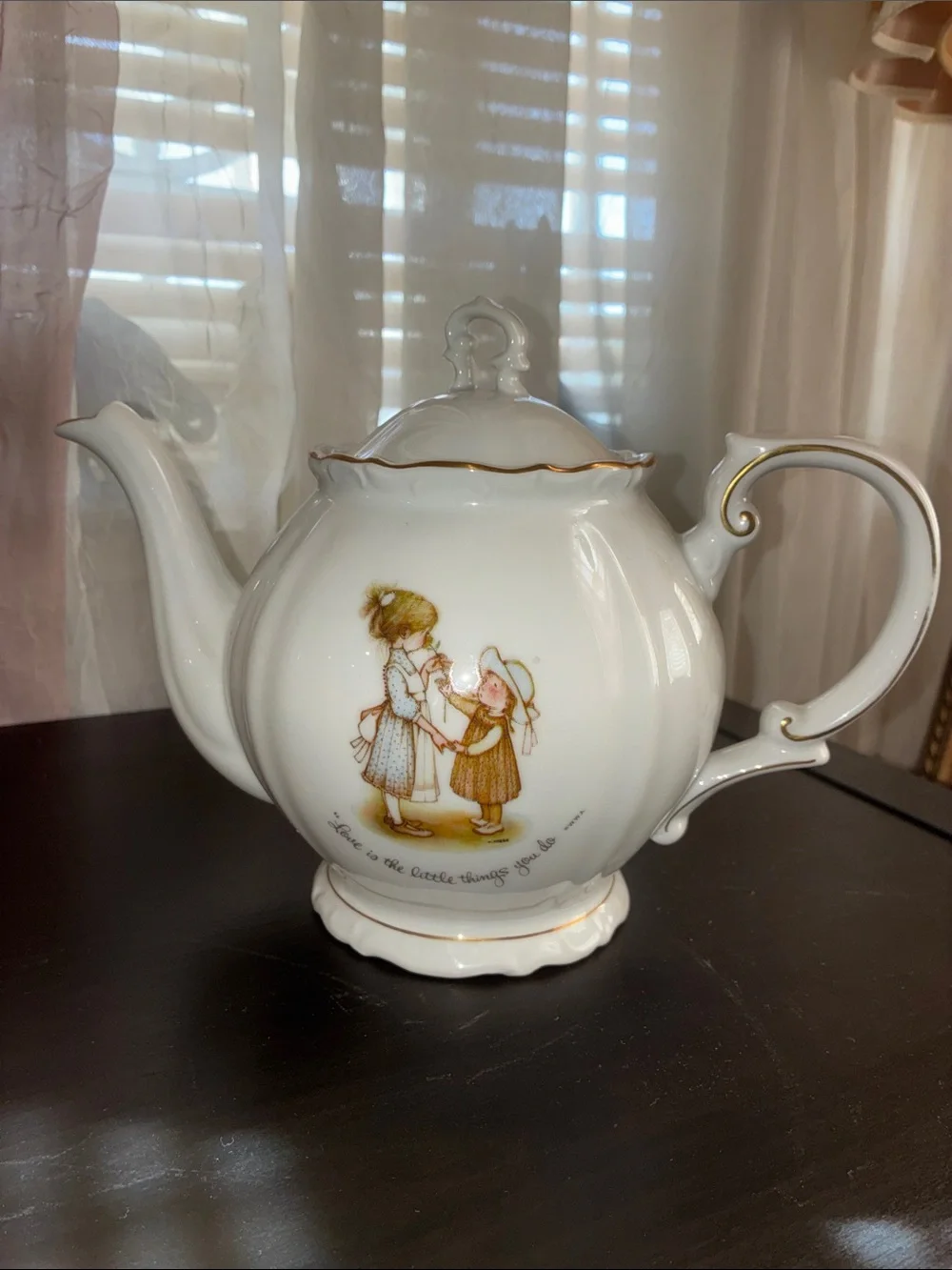 Vintage HOLLY HOBBIE PORCELAIN Tea Kettle RARE!